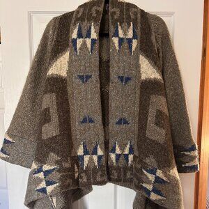 John + Jenn Aleutian Folk Southwestern Waterfall Cardigan (Small)